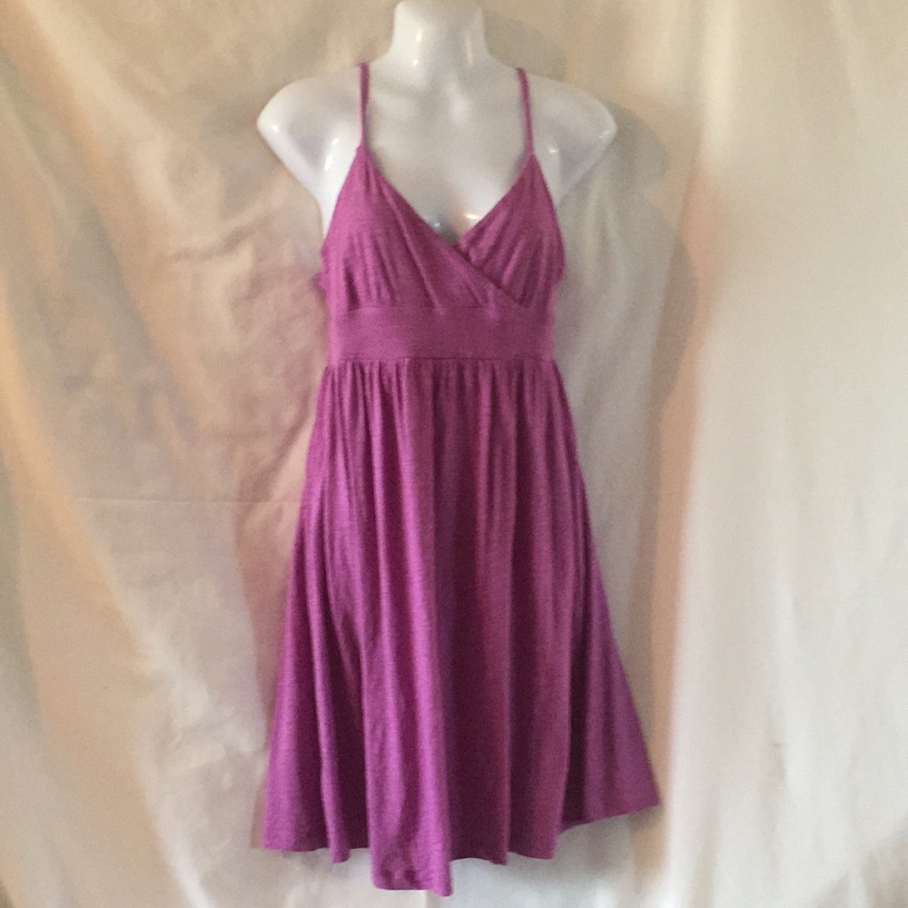 Cotton summer dress/ beach cover up purple S